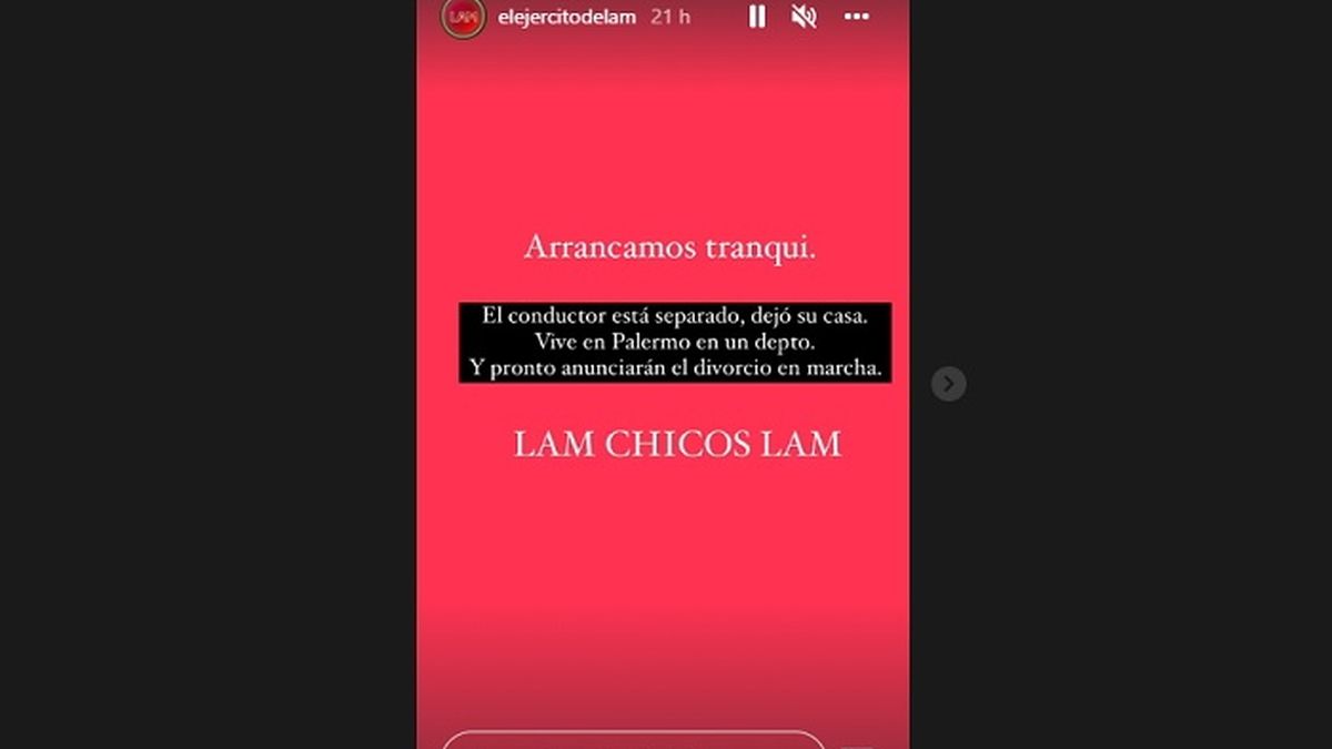 Las pistas que dio Ángel de Brito desde la nueva red social de LAM sobre la separación de Jorge Rial y Romina Pereiro. 