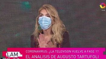 Polémica: en LAM se opusieron al uso de barbijos en TV y Karina Iavícoli se retiró del programa