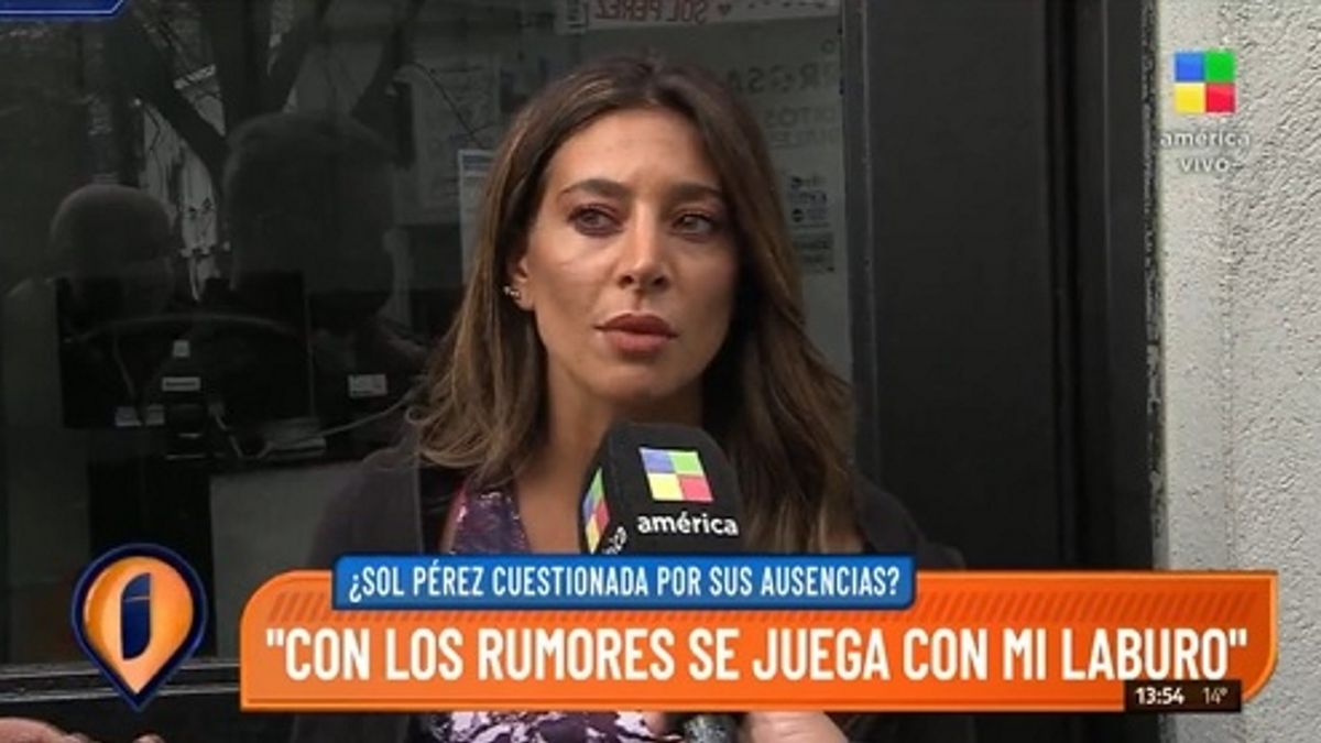 Sol Pérez aclaró en Intrusos (América TV) que nadie del equipo de producción de Nosotros a la mañana está enojado con ella, y que su lugar no está en la cuerda floja. 
