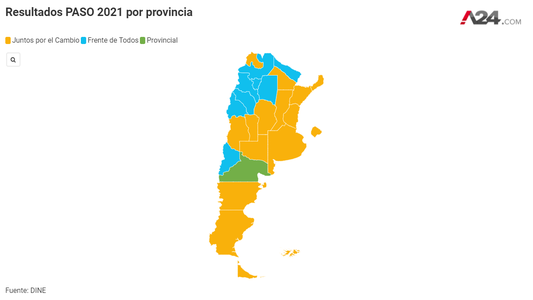 Elecciones 2021 mapa resultados de las PASO Qui n gan en