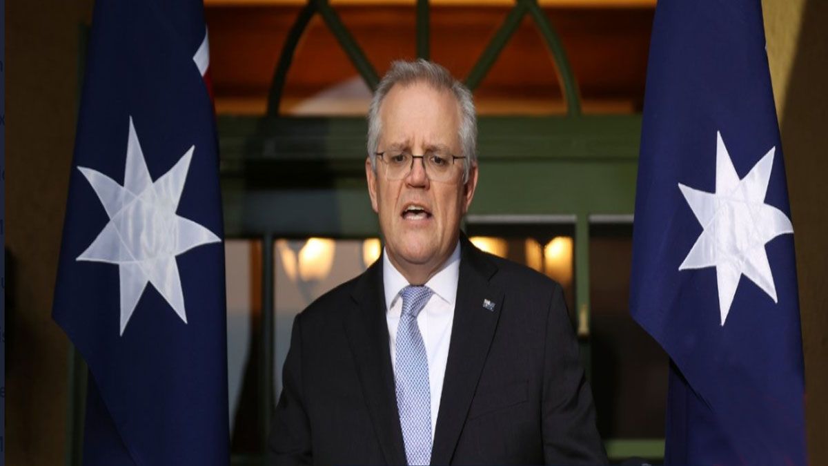 Scott Morrison, primer ministro de Australia, quiere llegar al 70% de la población adulta vacunada antes de fin de año (Foto: AP)