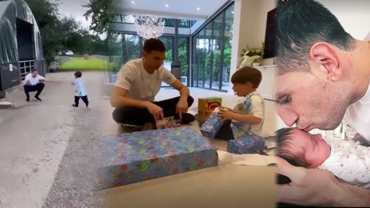 Emiliano Dibu Martínez llegó a Inglaterra, abrazó a su familia y conoció a su hija recién nacida