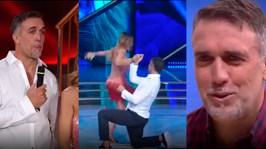 Gabriel Batistuta y su esposa Irina brillaron en la versión italiana del Bailando