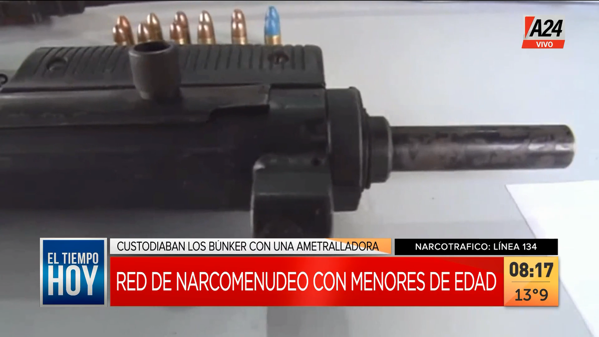 Cayó una banda de soldaditos narco en el barrio 31 de Retiro. (Captura de Tv)