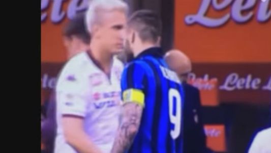 Icardi fue a saludar a Maxi López y se comió un amague