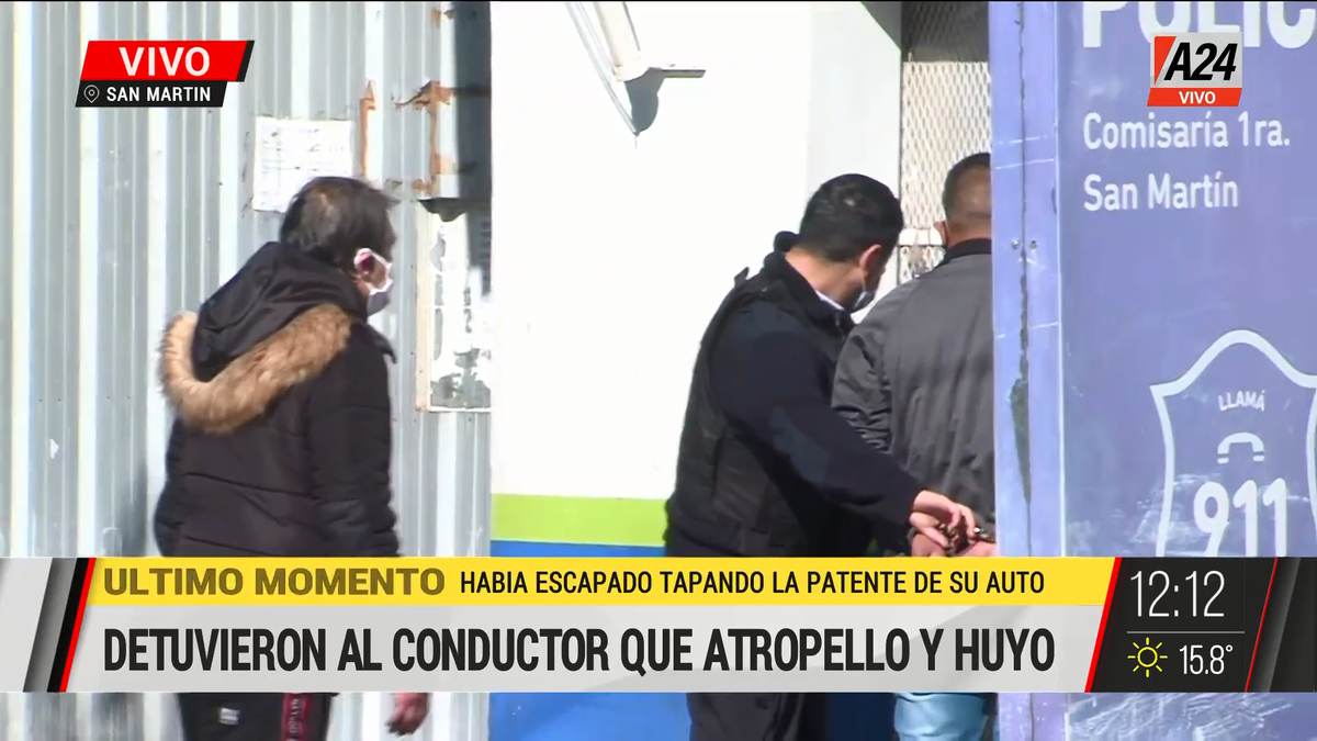Detuvieron al conductor que atropelló a una mujer y huyó
