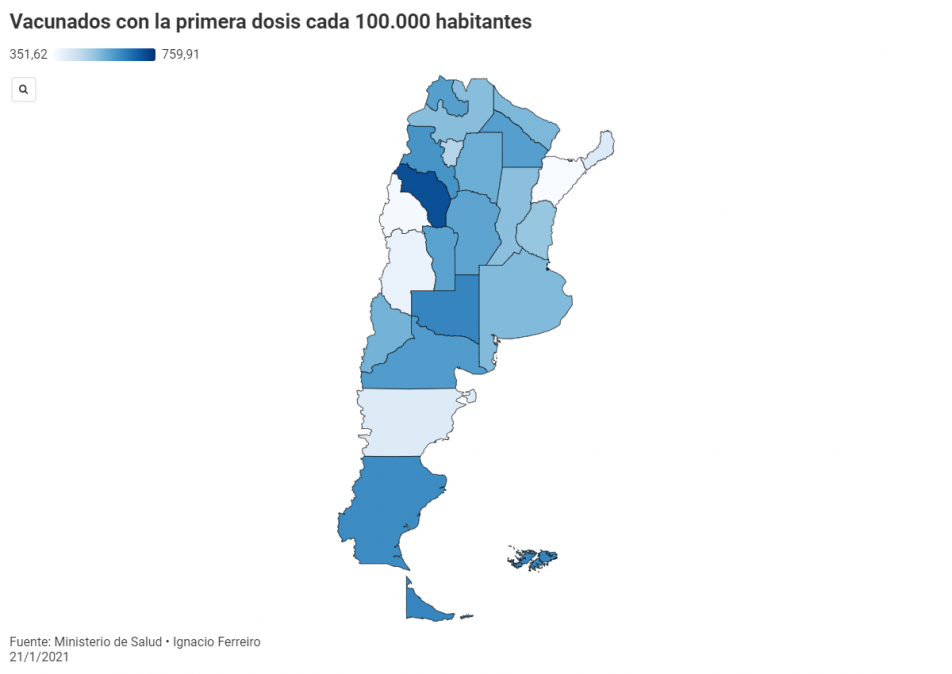 Adelanto A24.com | ¿Qué provincias están más avanzadas en la aplicación de las vacunas Sputnik V?