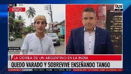 Efecto pandemia: cómo se rebusca la vida un varado argentino en la India