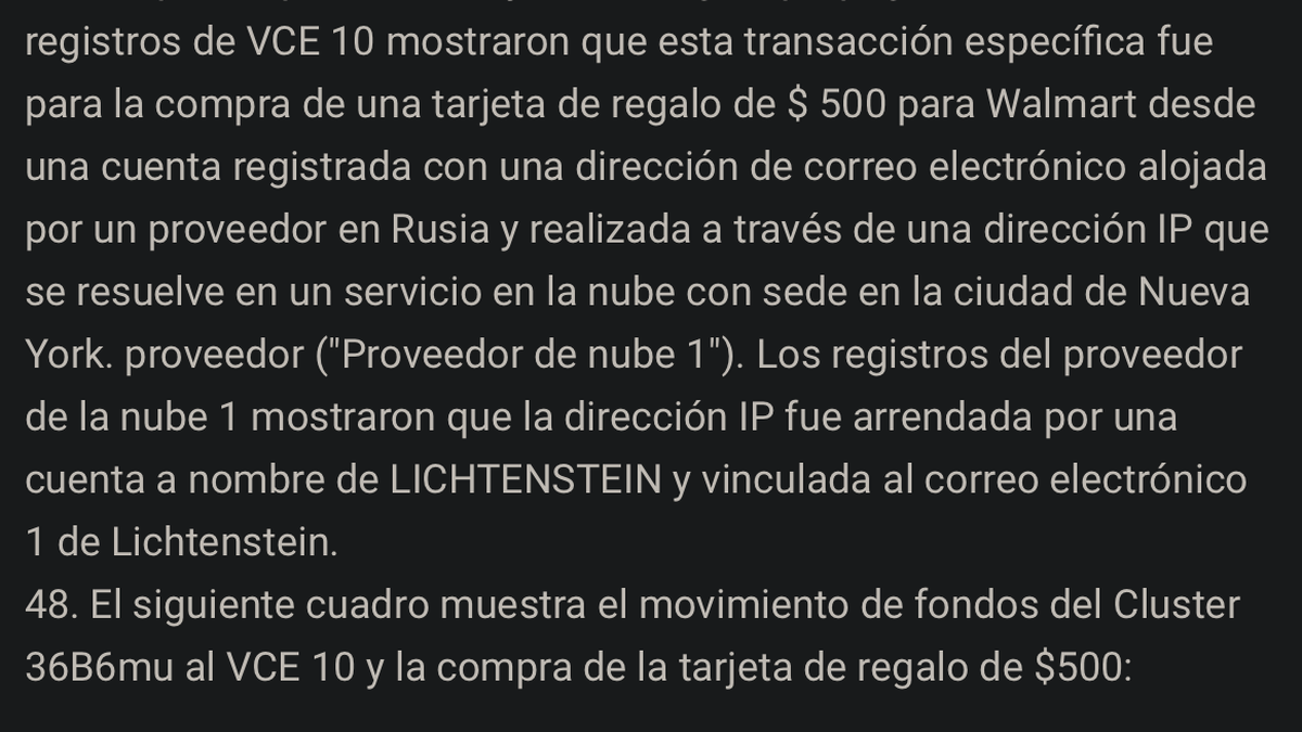 un mensaje en la 