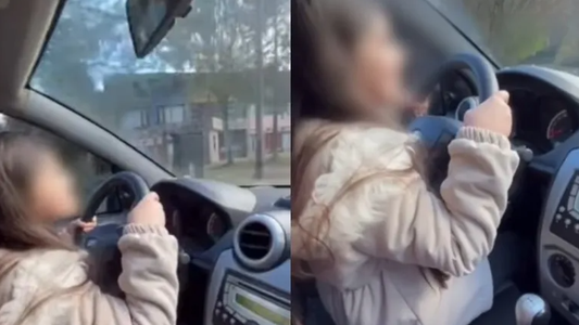 Un hombre filmó a su hija de nueve años manejando un auto y compartió el video en redes sociales