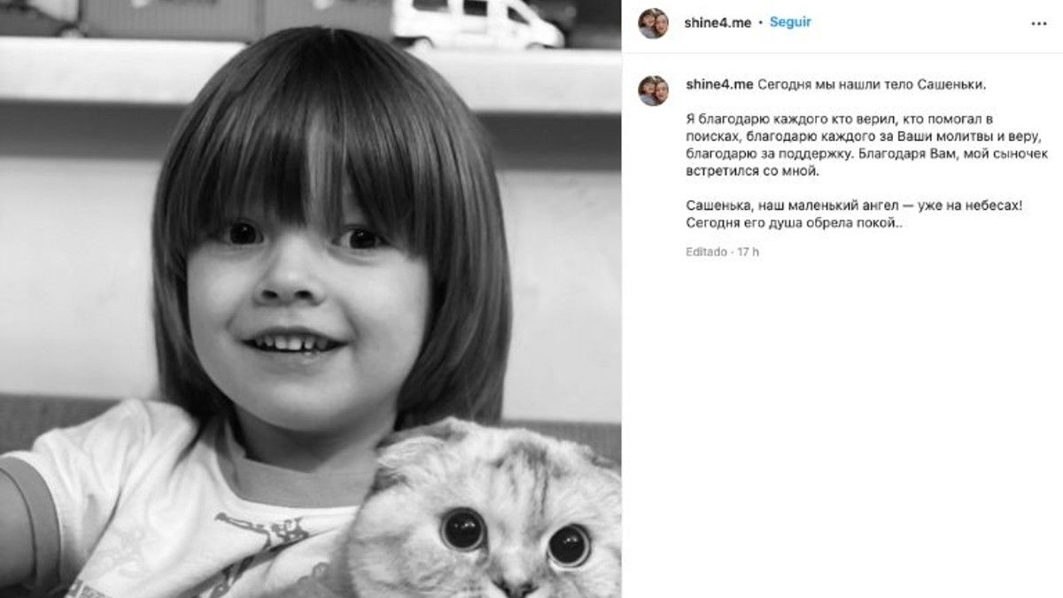 El comunicado de su madre para confirmar que su hijo fue encontrado.