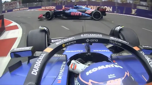 VIDEO: de la ilusión a la bronca, así fue el toque de Albon a Colapinto en Bakú