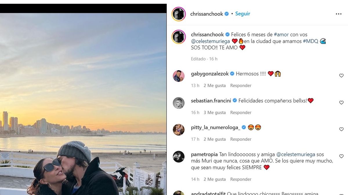 Celeste Muriega Y Christian Sancho Celebraron Un Año De Novios Y Ella