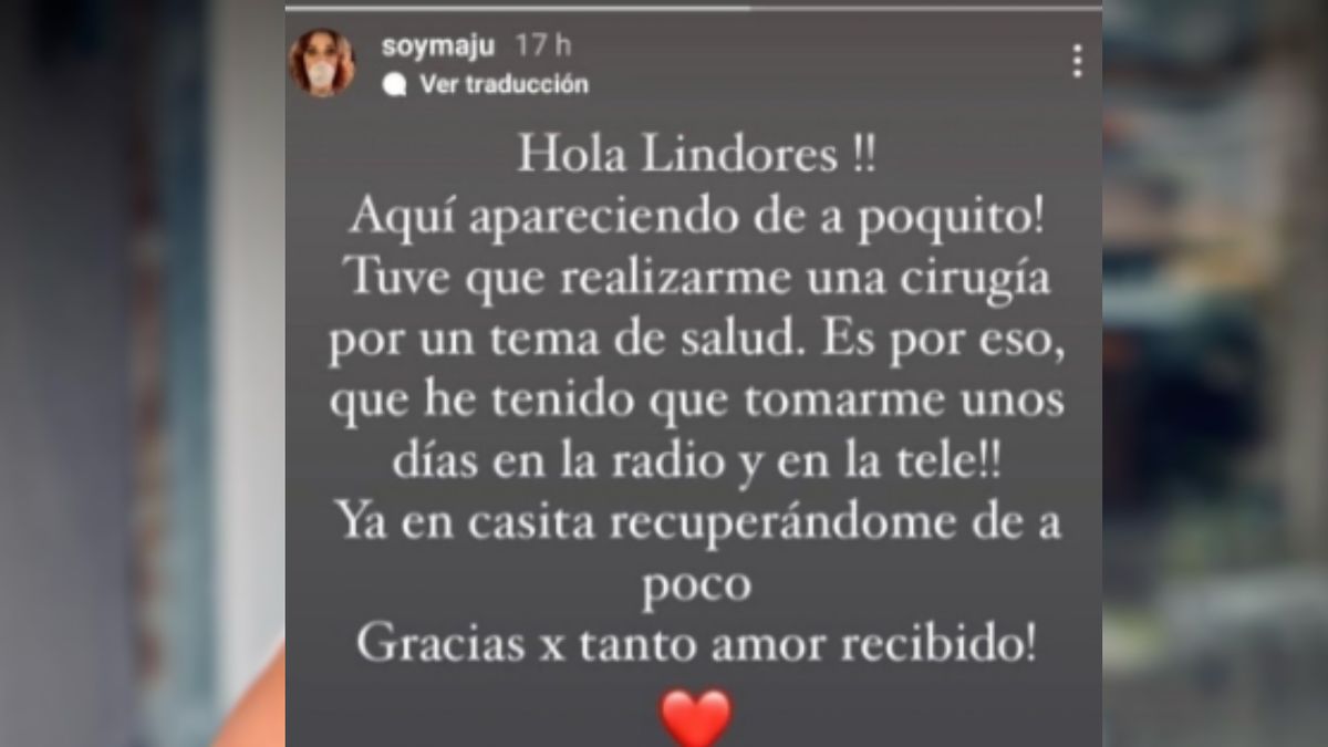 Maju Lozano fue operada de urgencia.&nbsp;