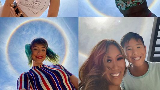 El halo solar ilumina a los famosos