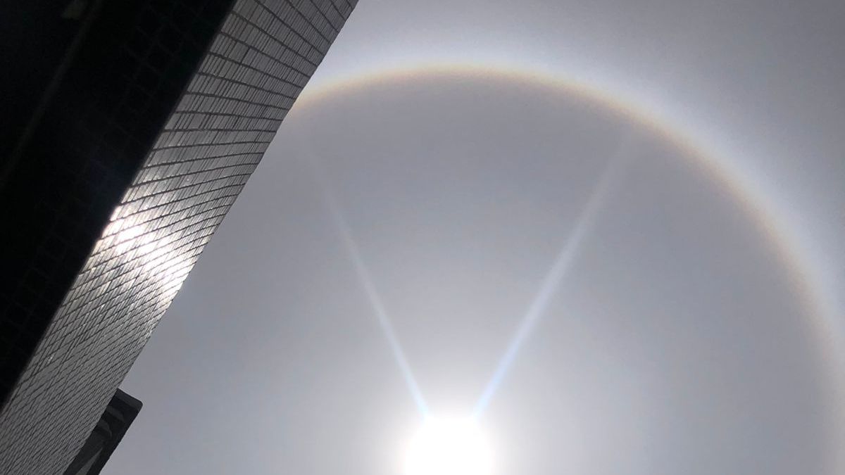 Habitantes de Buenos Aires registraron este mediodía un halo solar