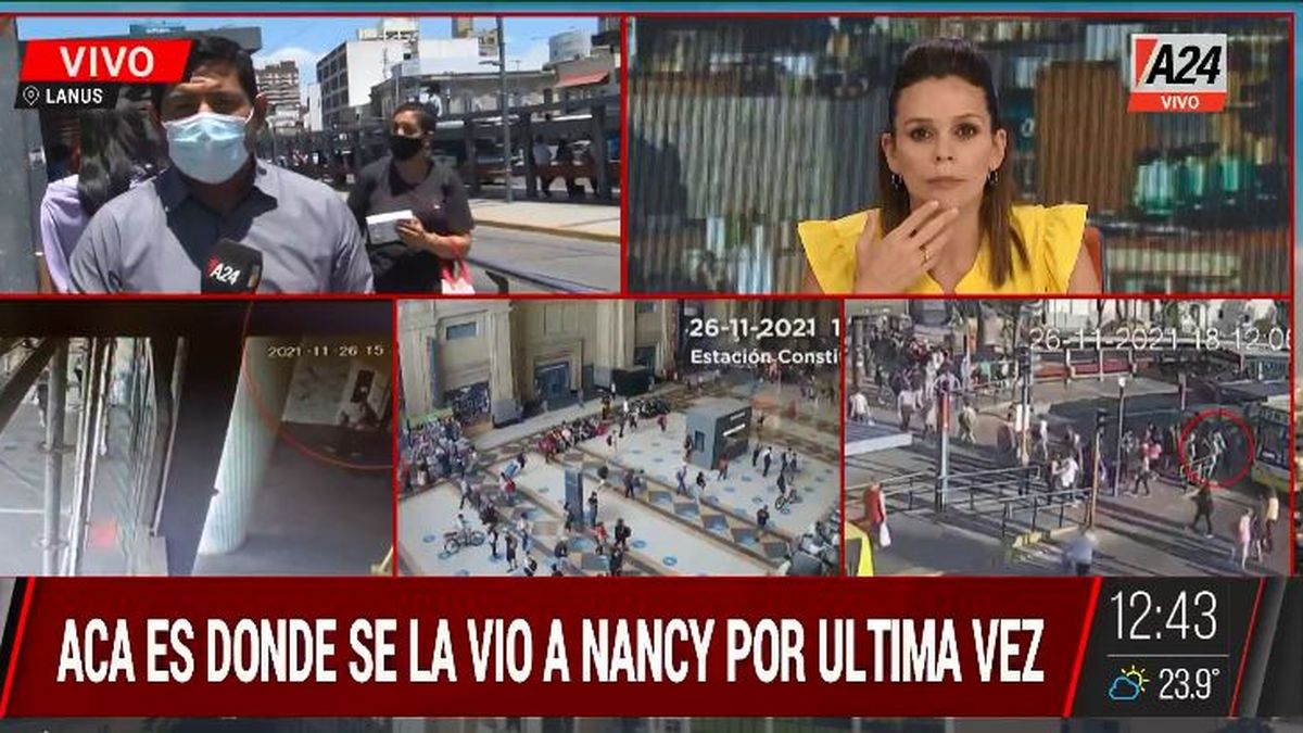 ¿Dónde está Nancy Videla?: nuevos videos de ella en la estación Constitución. (Captura de Tv)