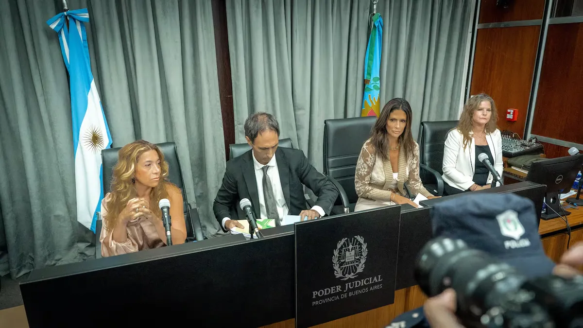 Makintach como jueza del Tribunal de San Isidro, en una de las audiencias del juicio por la muerte de Diego Maradona.