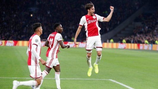 Champions League: Tagliafico marcó un gol en el triunfo 3-0 de Ajax ante Lille