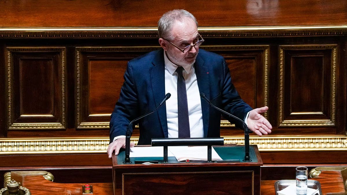 Joël Guerriau, en el senado de Francia. Detenido por drogar a una diputada. La policía halló éxtasis en su domicilio. (Foto: Gentileza RMC)
