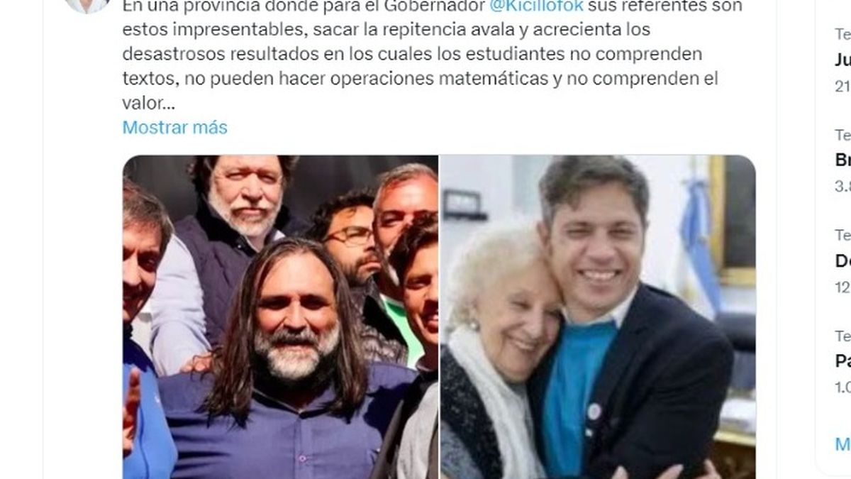 El posteo de Villarruel contra Kicillof (Foto: Victoria Villarruel red social 