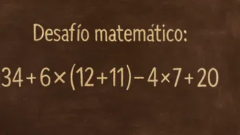 Desafío matemático: ¿en cuánto tiempo lo podés resolver?
