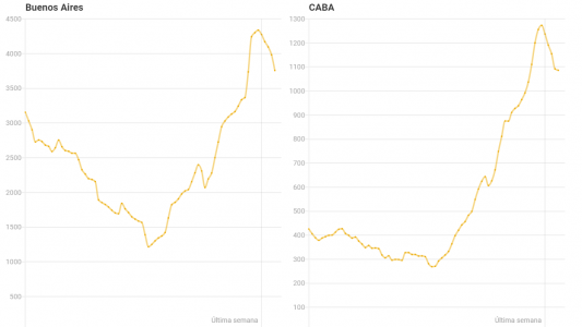 CABA y PBA: tras un mes de aumento de casos, se frenó el crecimiento de los contagios y comienza una semana clave