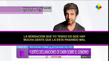 Al final Ricardo Darín habló de política y dio su opinión sobre la actualidad de Argentina