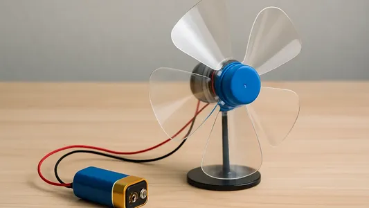 Cómo hacer un ventilador casero con una botella de plástico y una batería