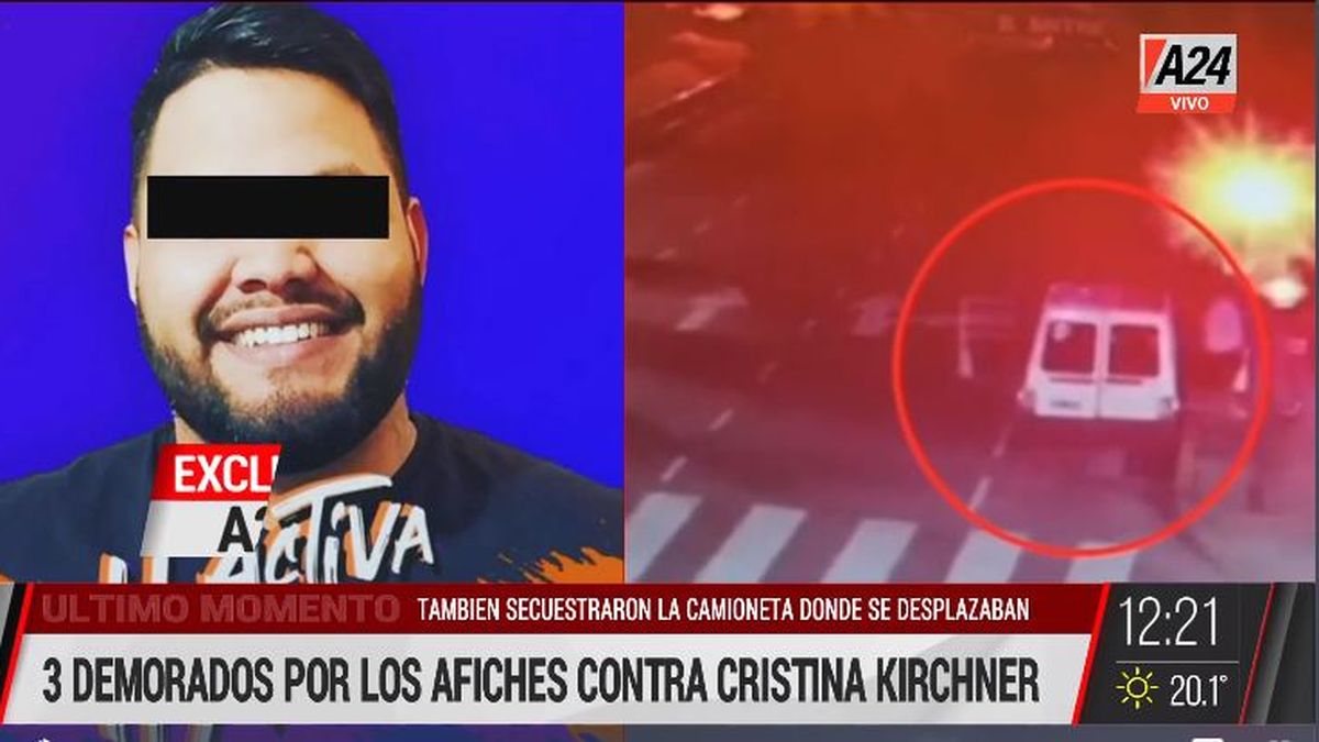 Afiches contra Cristina: quién es el acusado y sus contactos políticos. (Captura de Tv)