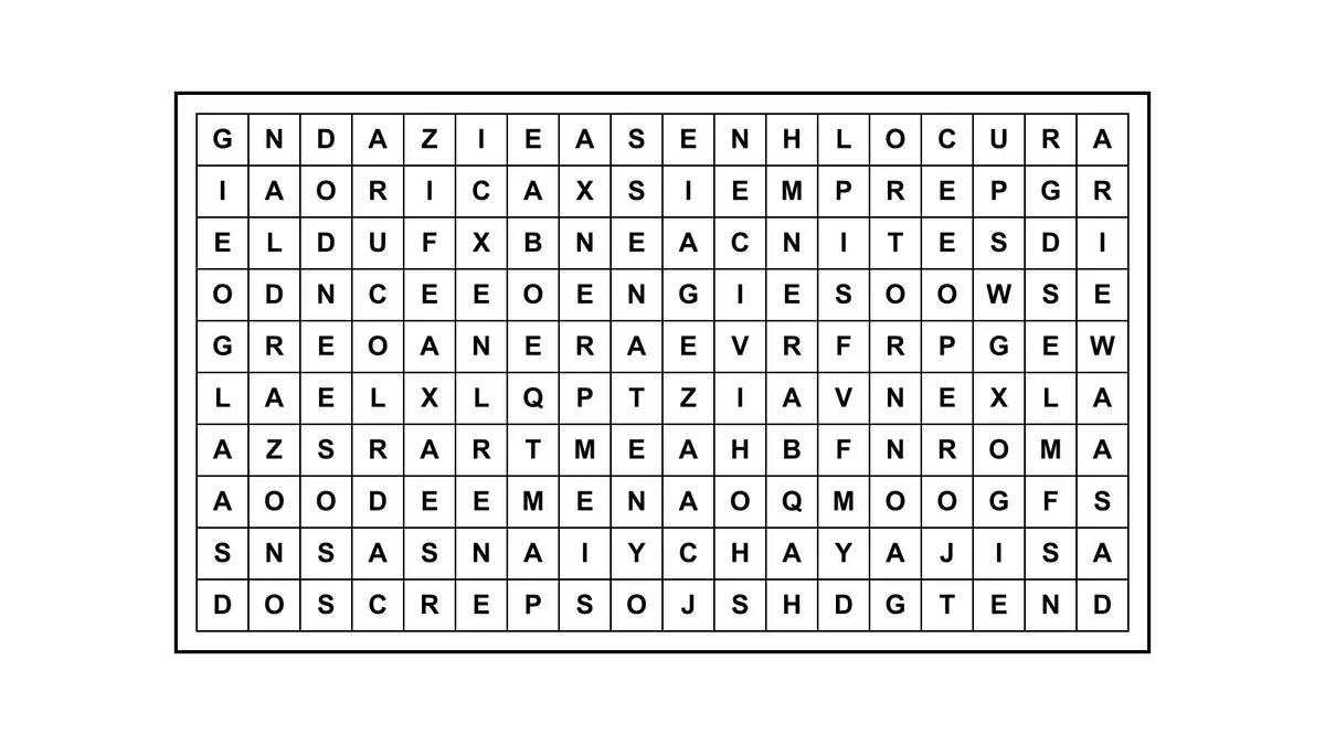 Encontrá la frase escondida en una sopa de letras con una cita célebre oculta