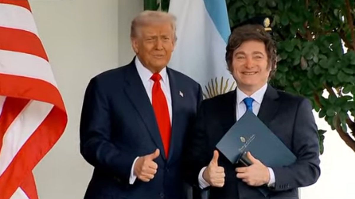 Javier Milei, aliado de Donald Trump. El camino al rescate con los dólares. (Foto: Presidencia)