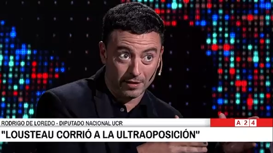 Rodrigo De Loredo con Novaresio: el sueño de lograr un frente radical con Milei y duras críticas a Lousteau y Manes