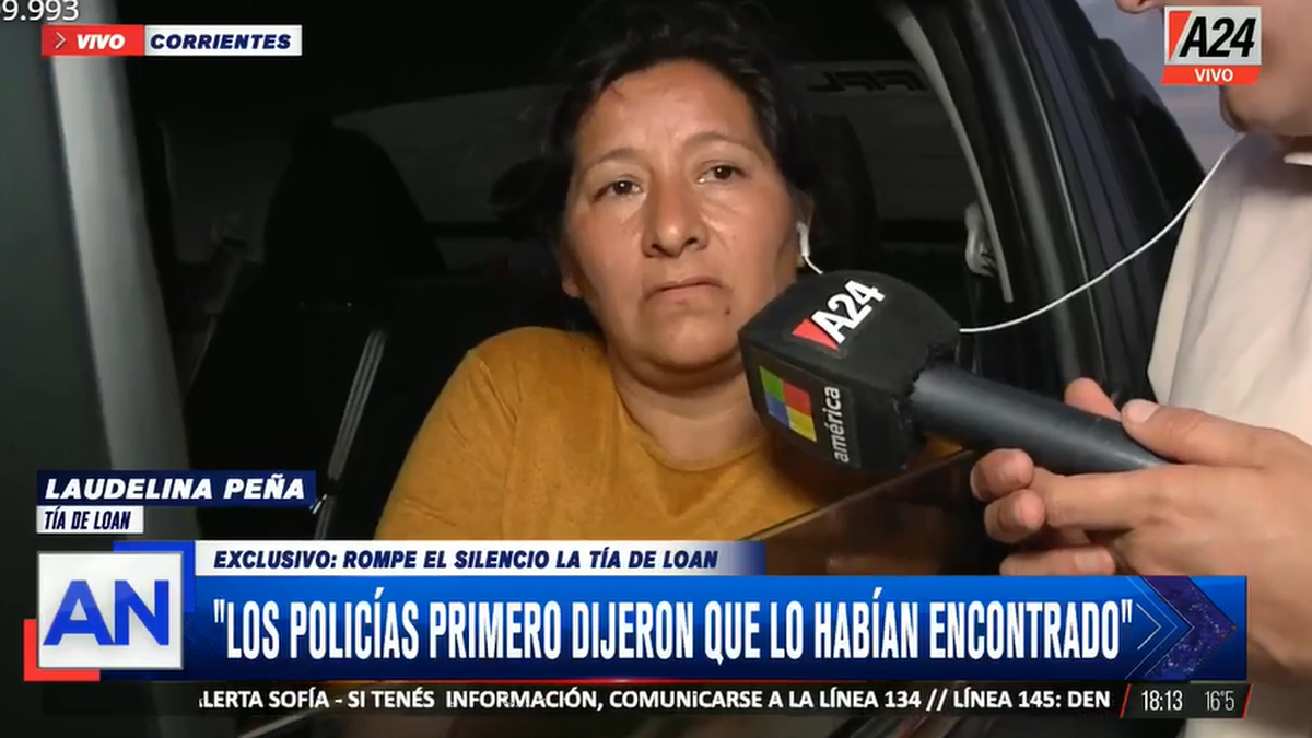 La tía de Loan dijo que la Policía le había informadoque el nene estaba vivo. (Foto: A24)