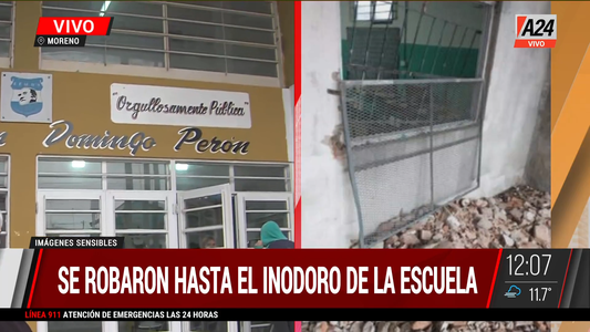 Se robaron hasta el inodoro en una escuela en Moreno