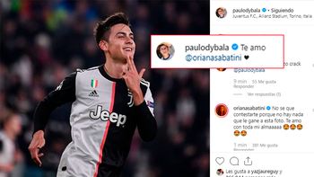 Paulo Dybala le dedicó a Oriana Sabatini su golazo al Atlético de Madrid: ¡Te amo!