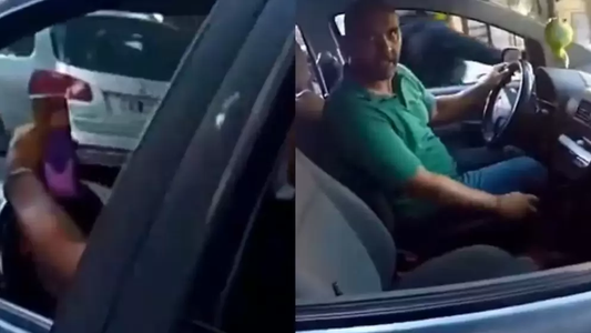 Vas con tu hija: un motociclista filmó a un conductor imprudente y la reacción se volvió viral