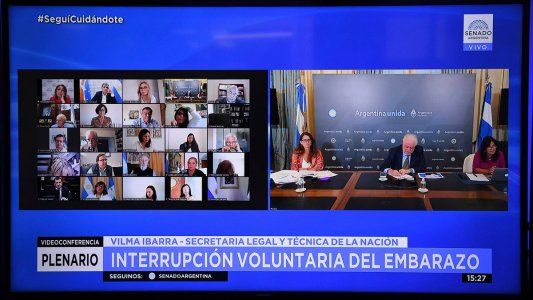 Cruces durante el debate por el aborto en  Senado: Mayans protestó por el tratamiento exprés