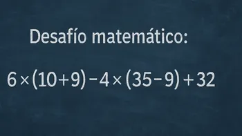Imagen de pizarra para Desafío Matemático: este cálculo con paréntesis no se resuelve de un vistazo