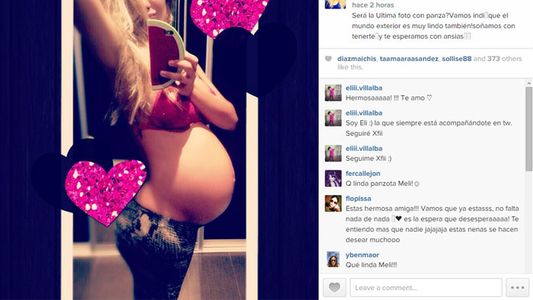 Melina Pitra a punto de ser mamá: Vamos, Indi, te esperamos con ansias