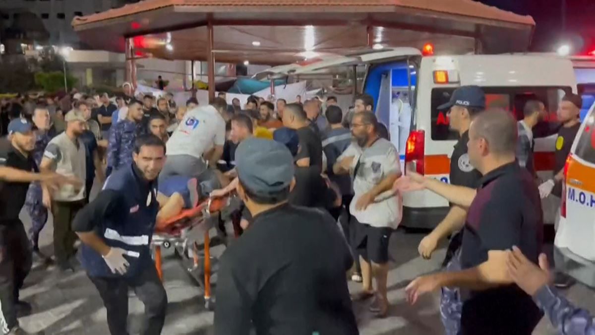 El hospital de Al Ahli, destruido por un misil (Foto: gentileza EITB).