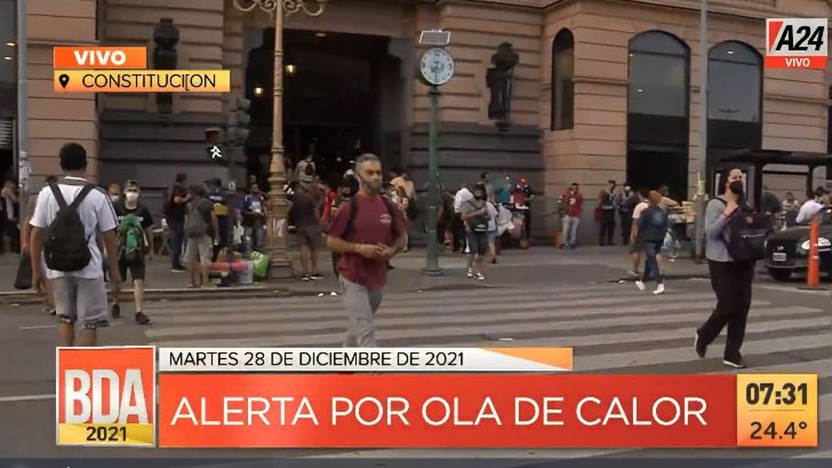 Alerta: así arrancó la ola de calor en la Ciudad. (Captura de Tv)