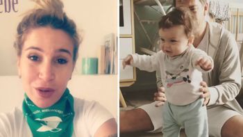 El tierno video de Felipe, el hijo de Florencia Peña, aprendiendo a caminar