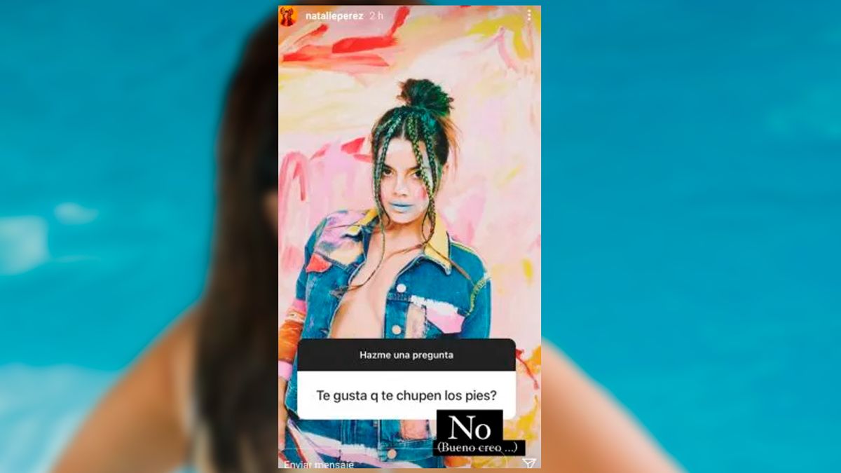 Natalie Pérez respondió una pregunta picante de un seguidor en Instagram.