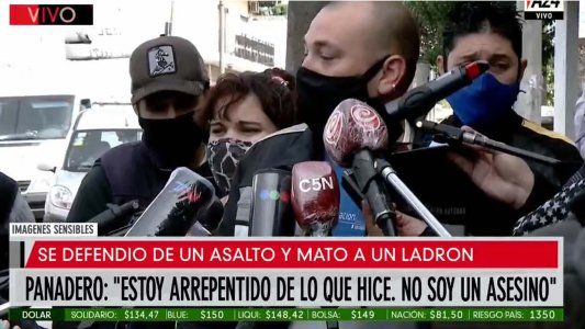 Estoy arrepentido de lo que hice, no soy un asesino, dijo el panadero que mató a un ladrón en La Matanza
