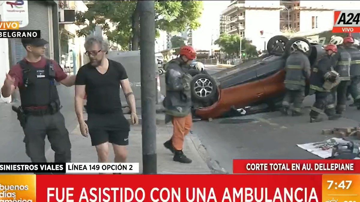 El hecho ocurrió cerca de las 3 de la madrugada en la avenida Cabildo al 4500. Foto: captura de Tv.&nbsp;
