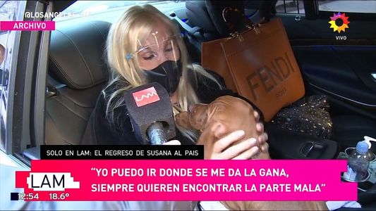 La costosa cartera que usó Susana Giménez en su regreso al país: ¿Cuánto vale?