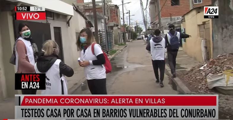 A24 recorre junto al operativo Detectar barrios vulnerables del conurbano