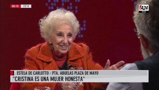 Estela de Carlotto: Macri es una mala persona, que no está capacitada para ser presidente
