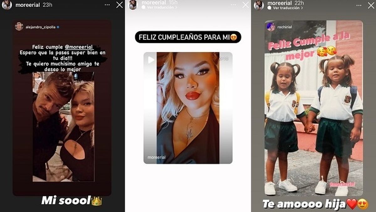 Morena Rial cumpli&oacute; 23 a&ntilde;os y lo celebr&oacute; en las redes con saludos de sus seres queridos.&nbsp;